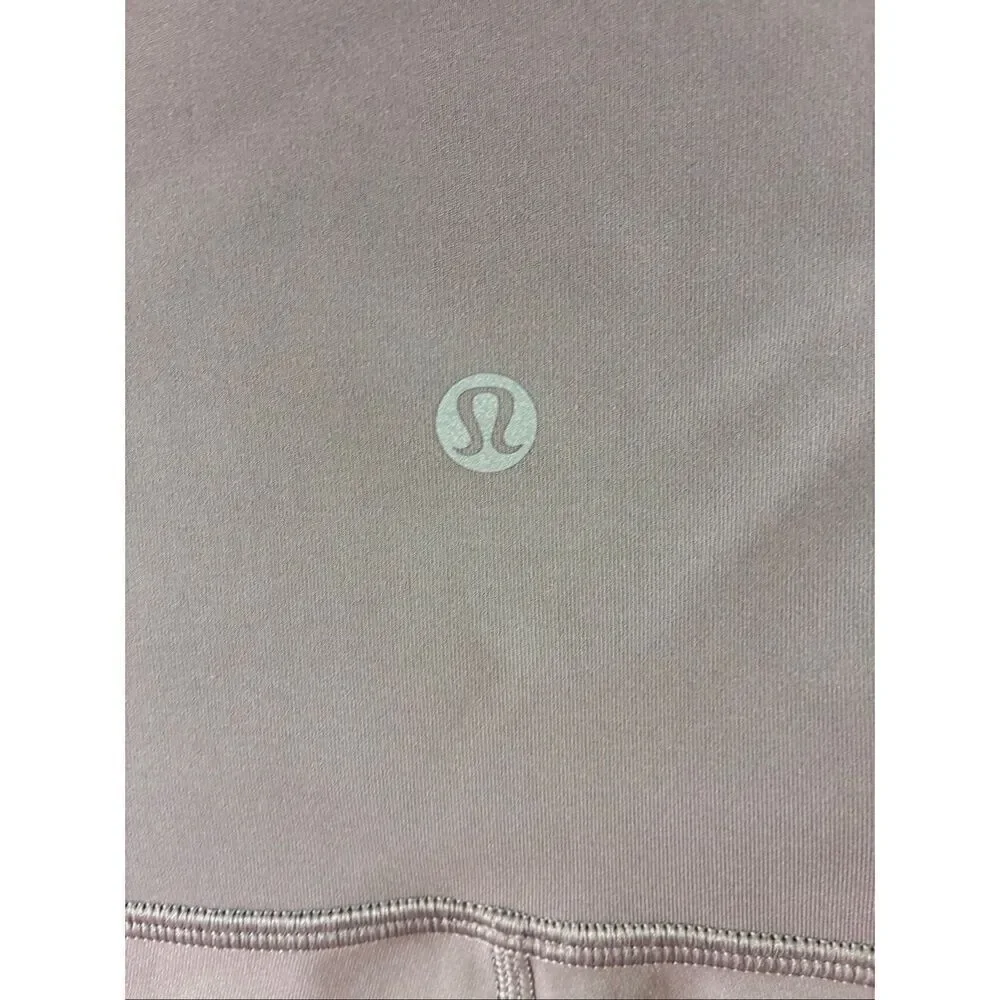 Lululemon High Rise Reversible Waist Scalloped Edge Leggings in Mauve Size 10